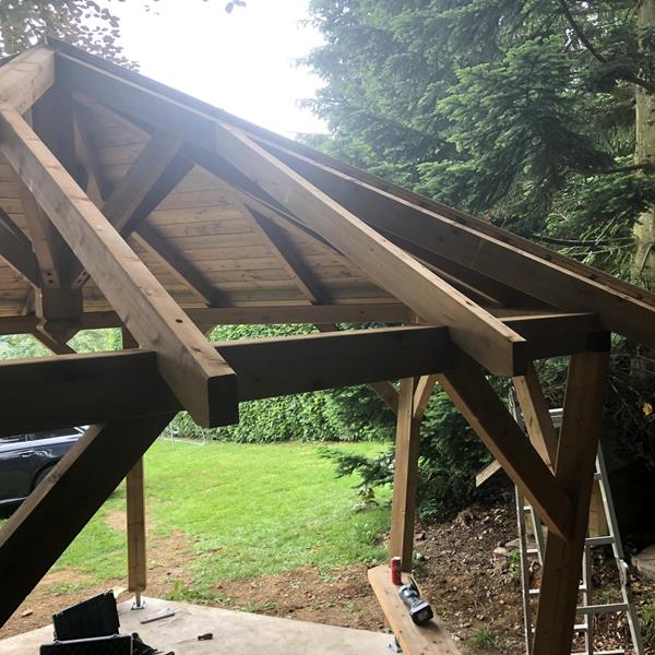 Pergola pentagonale faite main